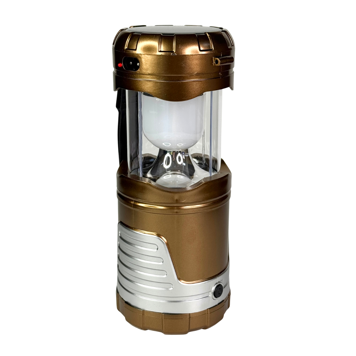 Фонарь светодиодный аккумуляторный с солнечной панелью и функцией Power Bank Золотистый (GSH-7099A-Gold)