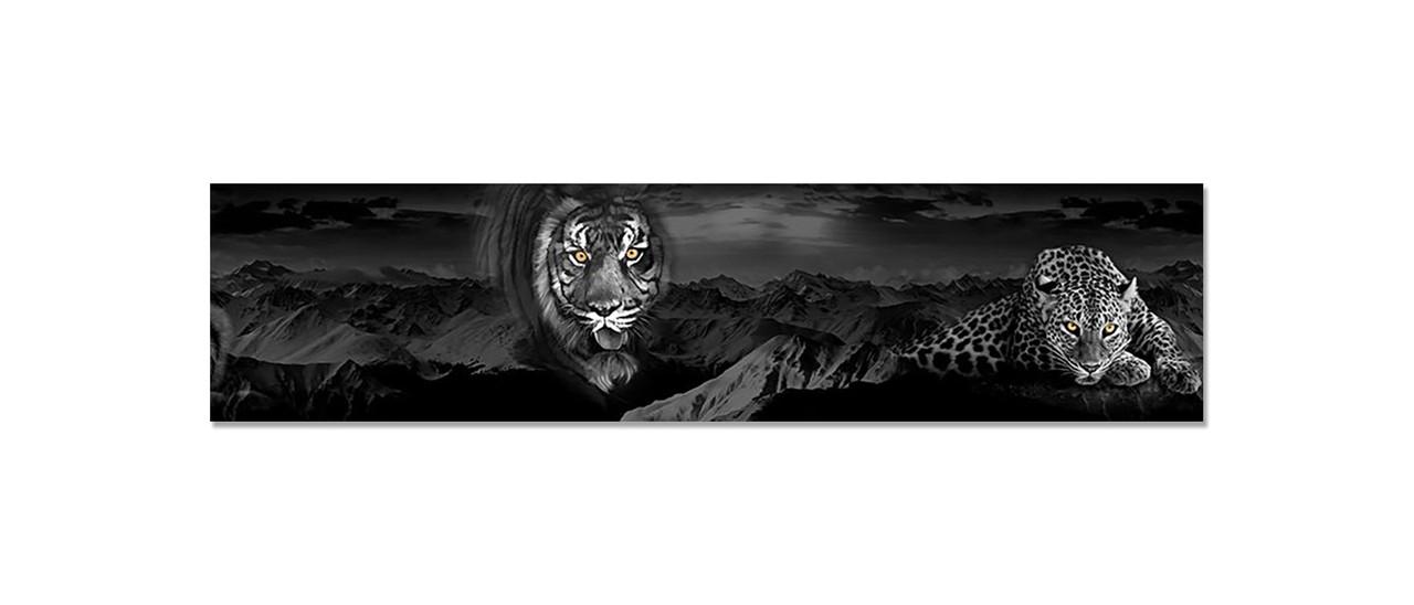 Наклейка виниловая на кухню Zatarga Тигр и Леопард 600х2500 мм (1289776676)