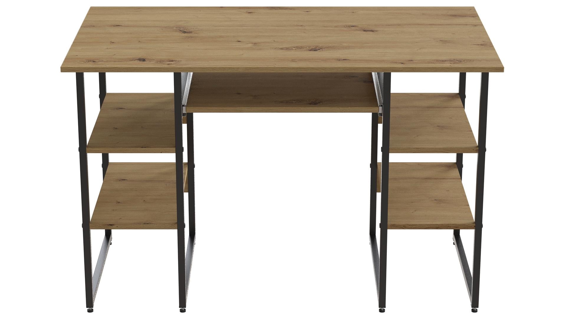 Компьютерный стол Ferrum-decor Тим ДСП 32 мм 75x120x60 Черный/Дуб Артизан (FRD-106944)