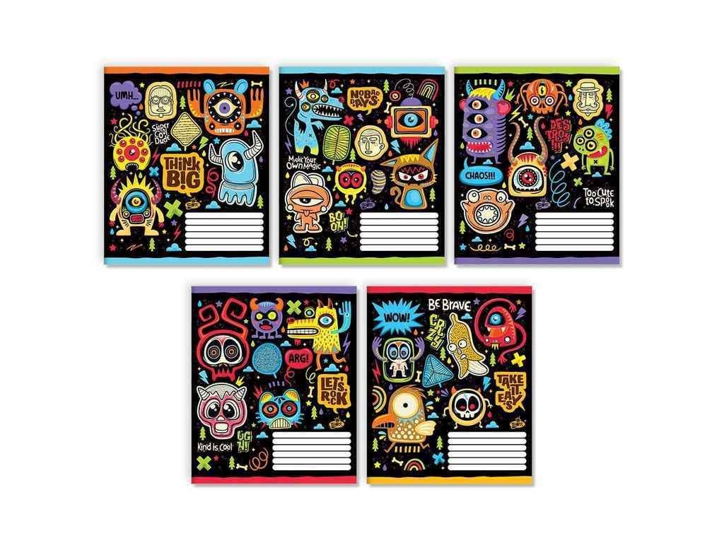 Тетрадь в линию Бріск 24 л. 20 шт. ТВ-109 №2437 Веселые монстрики (1065700)