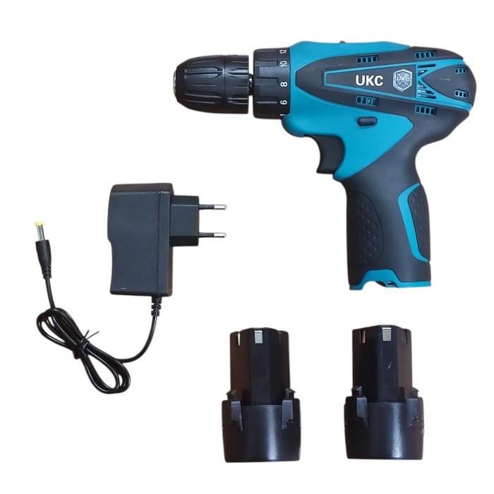 Акумуляторний шуруповерт UKC 10157 21W з двома батареями в кейсі Blue/Black (29596606)