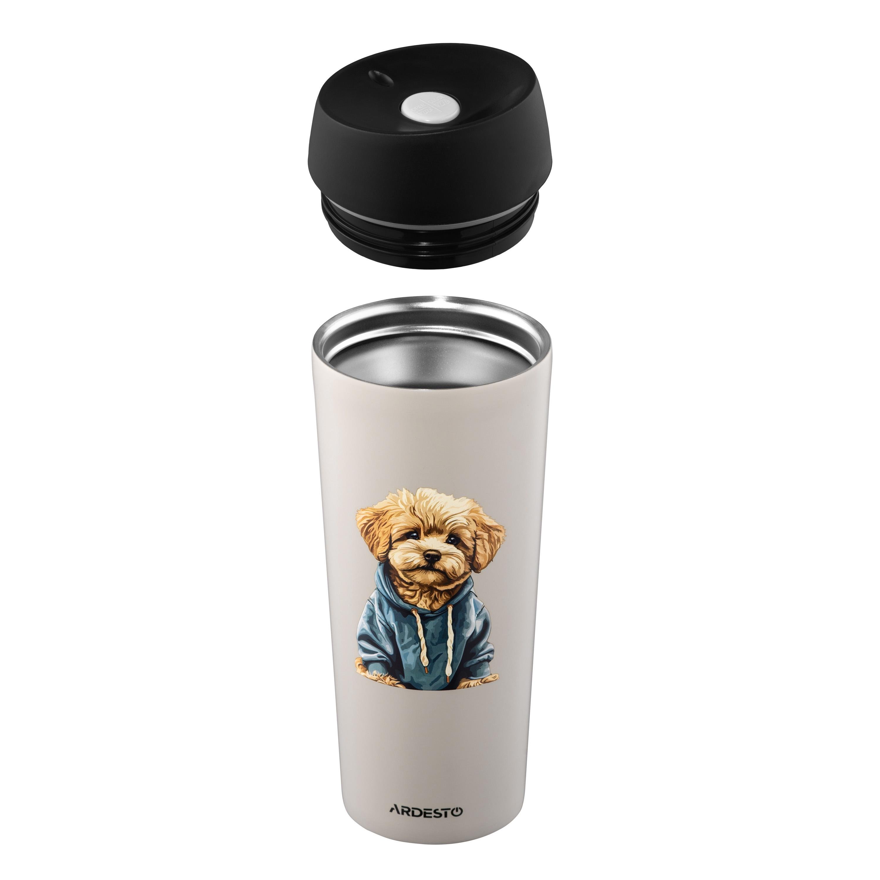 Термокружка Ardesto Coffee Time Maltipoo 450 мл Серый (AR2645MP) - фото 4 Термокружка Ardesto Coffee Time Maltipoo 450 мл Серый (AR2645MP) - фото 4