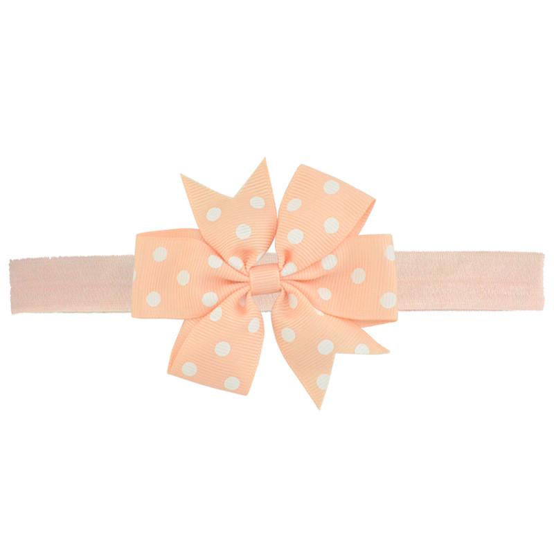Повязка детская в горох One size Персиковый (21358/19)