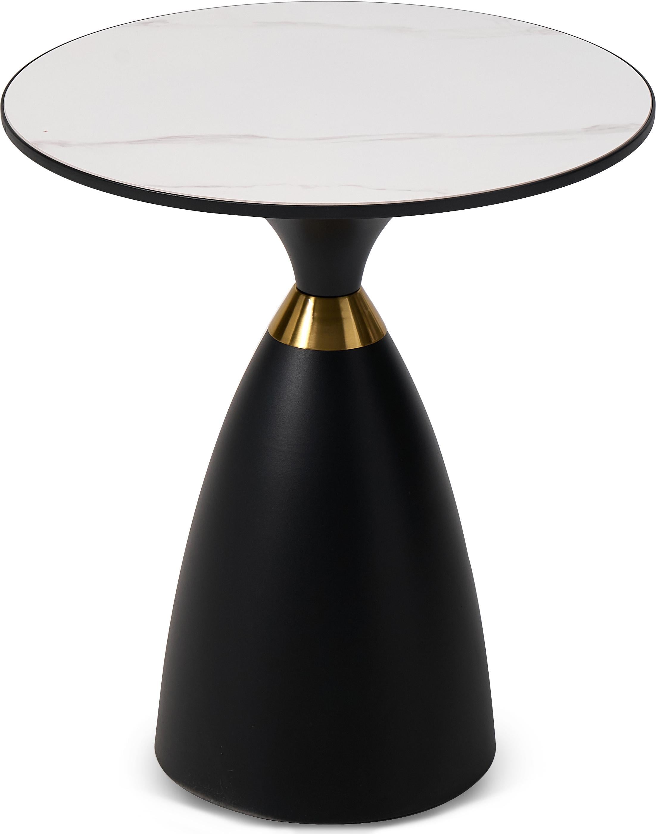 Стіл кавовий Noemi Arctic ice top black base 50х50 см Стіл кавовий Noemi Arctic ice top black base 50х50 см