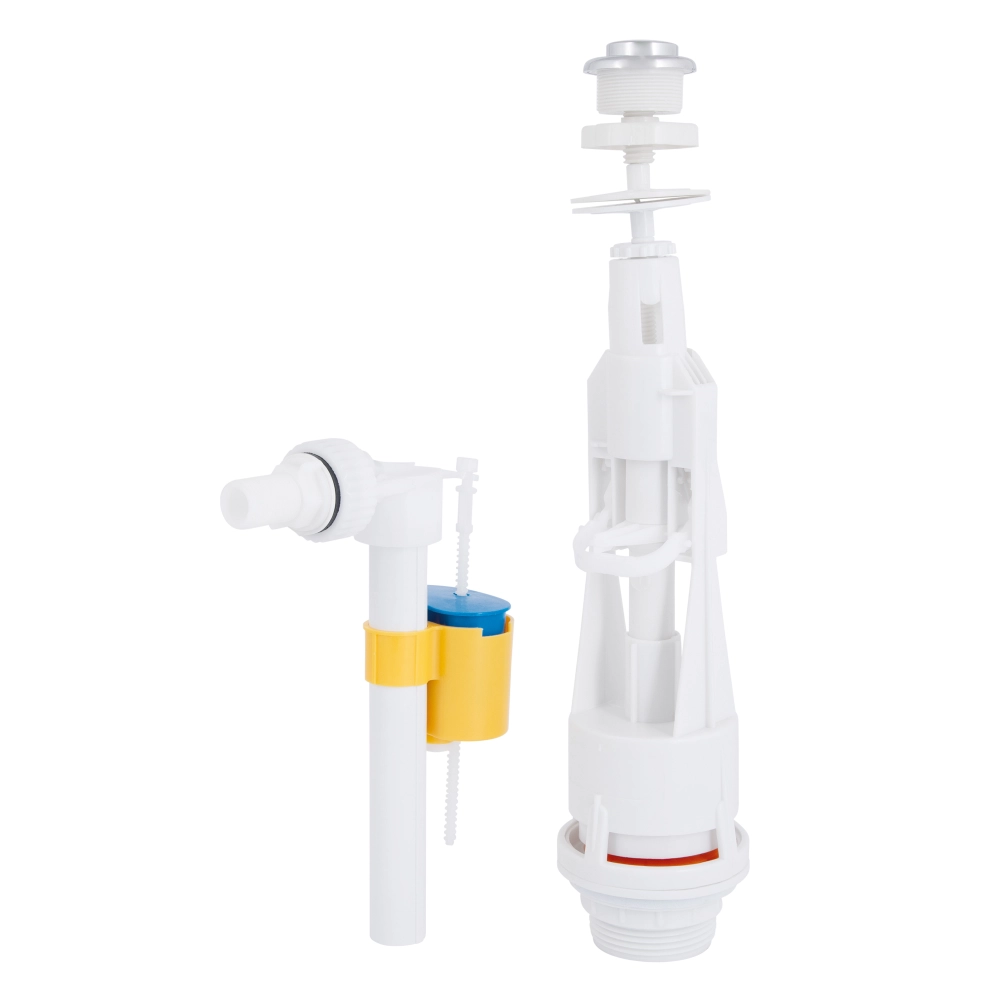 Зливний механізм для унітаза Lidz LT05 з клапаном бокової подачі 1/2 кнопка Хром (SD00050470)