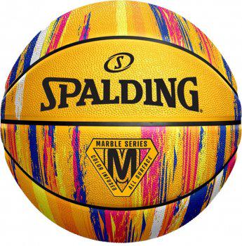 Мяч баскетбольный Spalding Marble Ball Unisex р. 7 Желтый (689344406503)