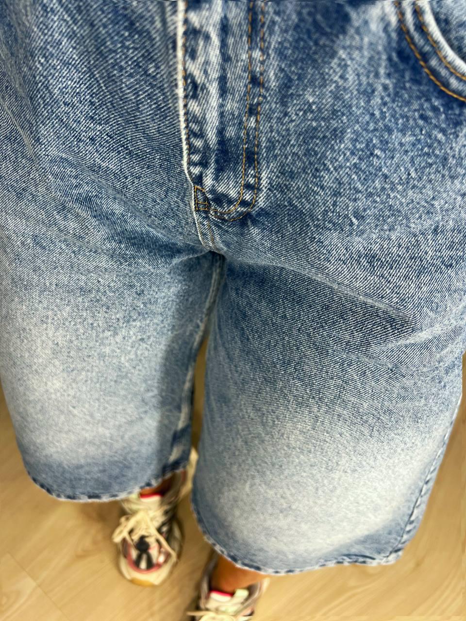 Шорты женские джинсовые Mikaletta 9713 бермуды длинные р. 25 Светло-синий (4273) - фото 9