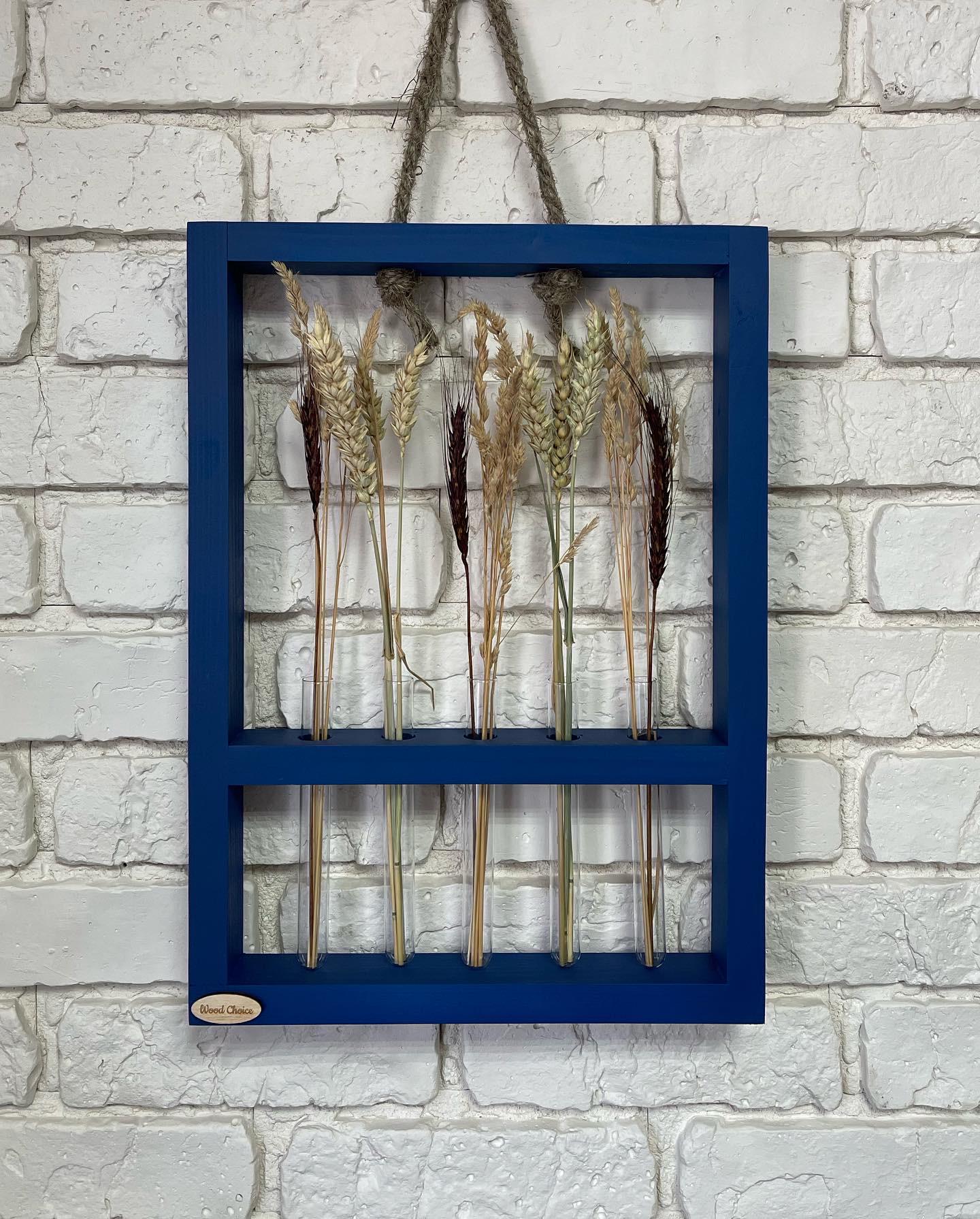 Підставка з колбами для квітів 29х40 5 шт. Синій - фото 1 Підставка з колбами для квітів 29х40 5 шт. Синій - фото 1