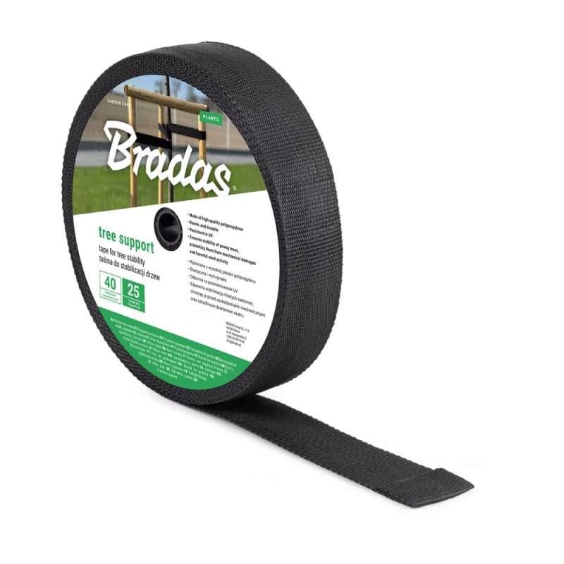 Стрічка для стабілізації дерев Bradas TREE SUPPORT 40 мм/25 м (TYTS4025/BK)