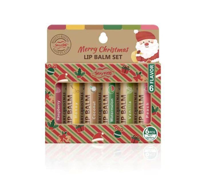 Подарочный набор бальзамов для губ Merry Christmas 6 шт. х 5 г (4018)