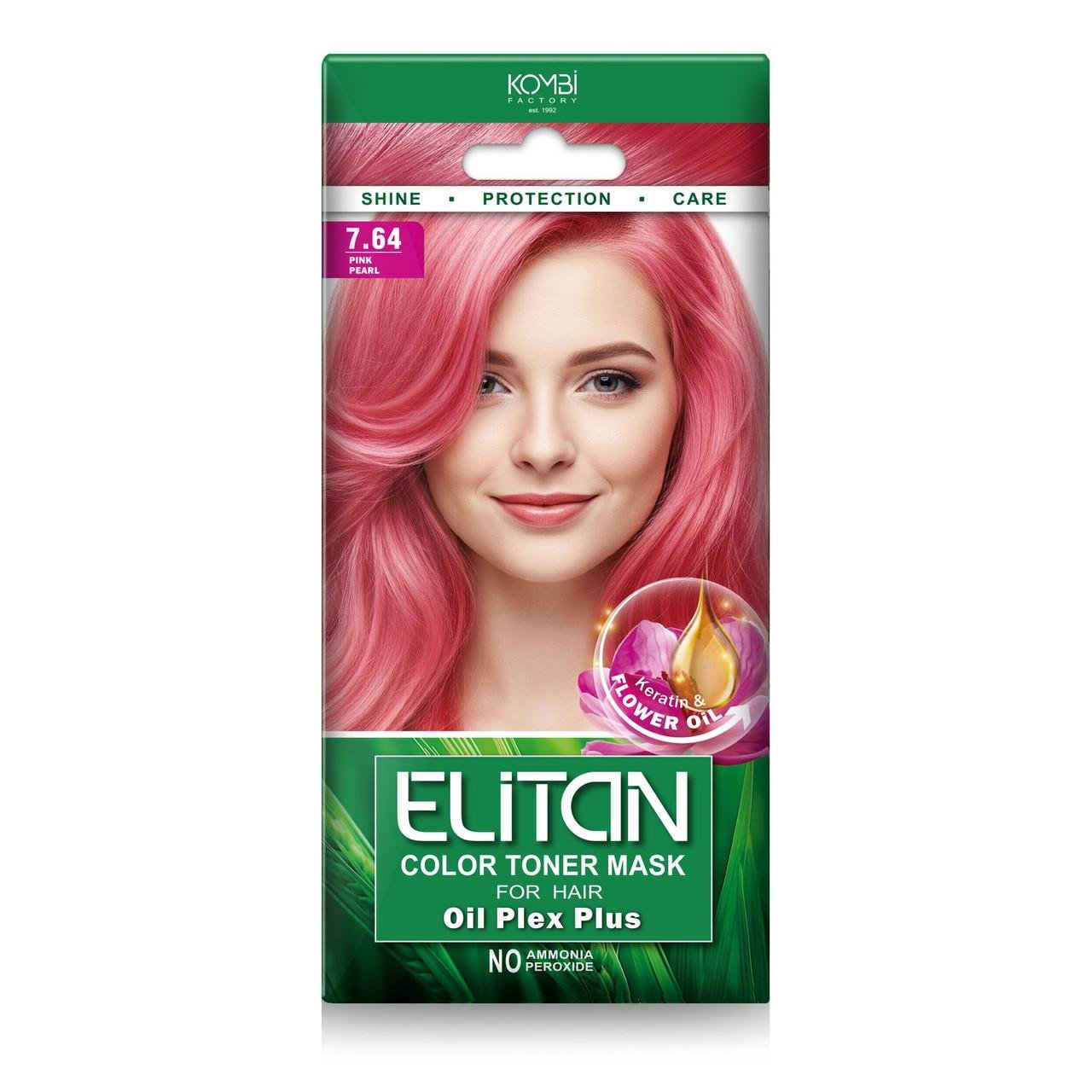 Тонирующая маска для волос ELITAN саше 30 мл № 7.64 жемчужина