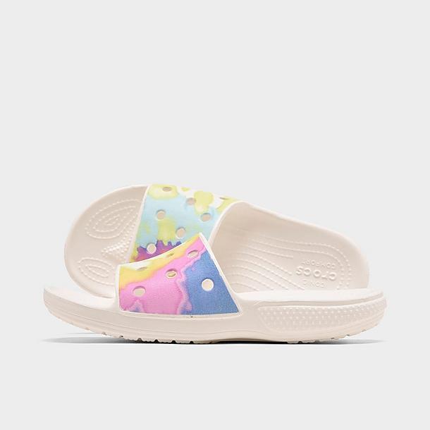 Шльопанці жіночі утеплені Crocs Classic Tie-Dye Slide р. 39-40 Білий (7928) - фото 2 Шльопанці жіночі утеплені Crocs Classic Tie-Dye Slide р. 39-40 Білий (7928) - фото 2