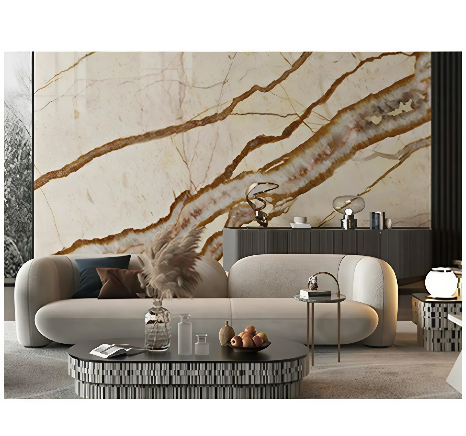 Плитка виниловая самоклеящаяся Sticker Wall Аксинит 3600x2800x2 мм 6 рул. (3DPanda-1456)