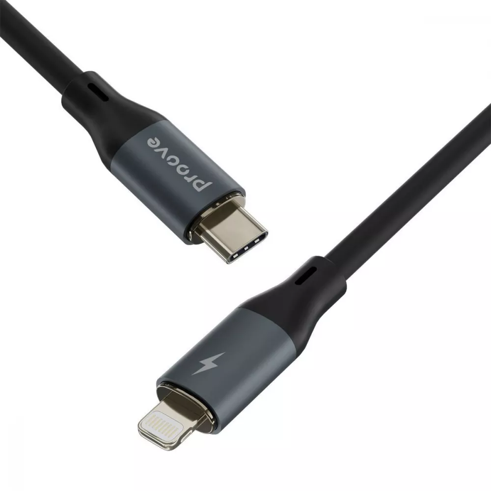 Кабель Proove PowerFull Type-C to Lightning 30W 1m Black - фото 3 Кабель Proove PowerFull Type-C to Lightning 30W 1m Black - фото 3