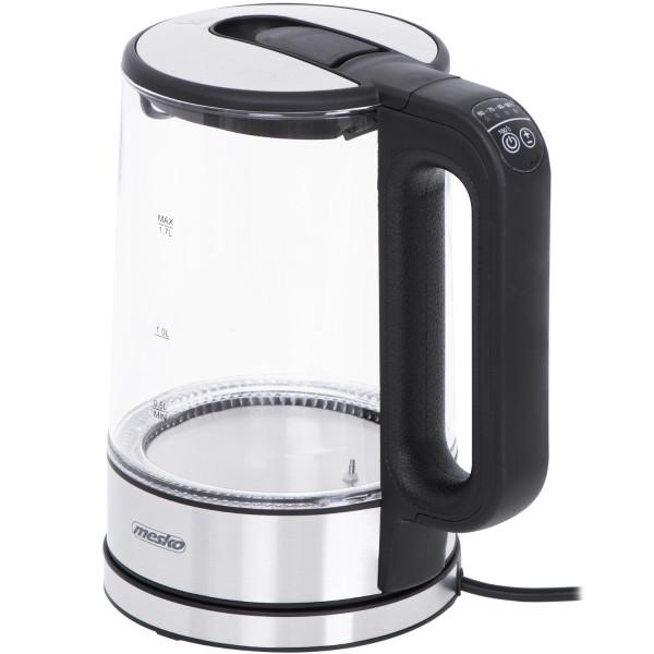 Электрочайник Mesko MS 1301 стеклянный с установкой температуры 2200 Вт, 1,7 л Black (MS1301B) - фото 5 Электрочайник Mesko MS 1301 стеклянный с установкой температуры 2200 Вт, 1,7 л Black (MS1301B) - фото 5
