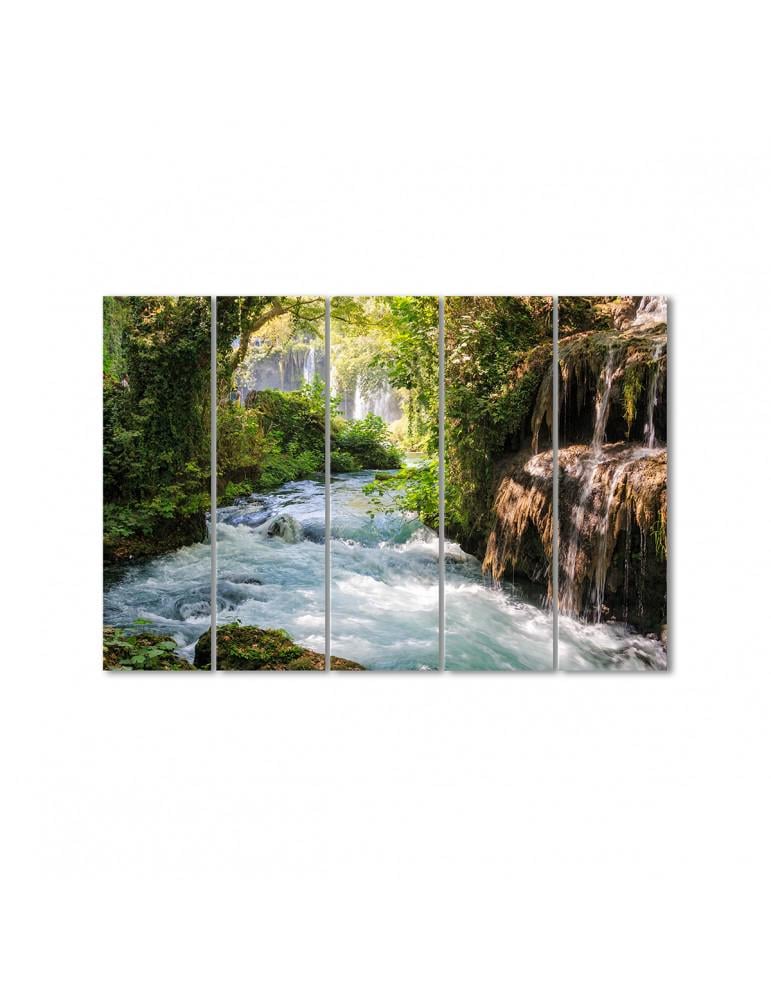 Картина модульная Поток реки 5 модулей 90x135 см (011208Pejzazh)