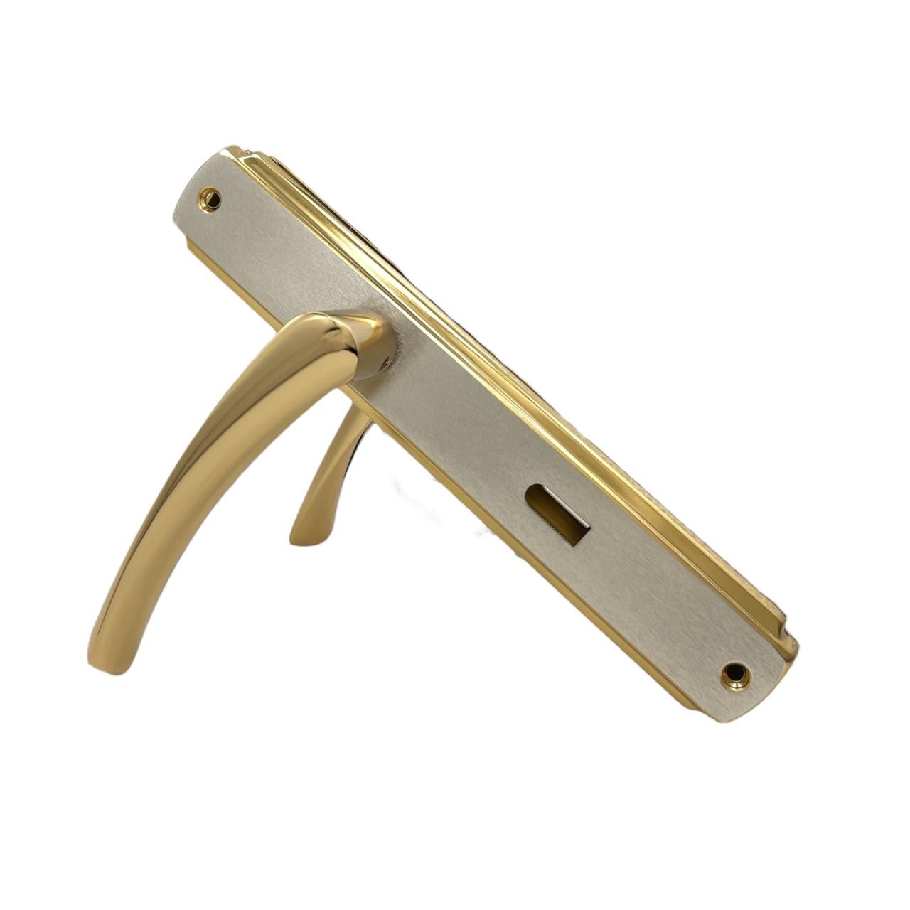 Ручки алюминиевые на планке под ключ Ozcanlar Serce Alb/Seten 72 мм (320076)