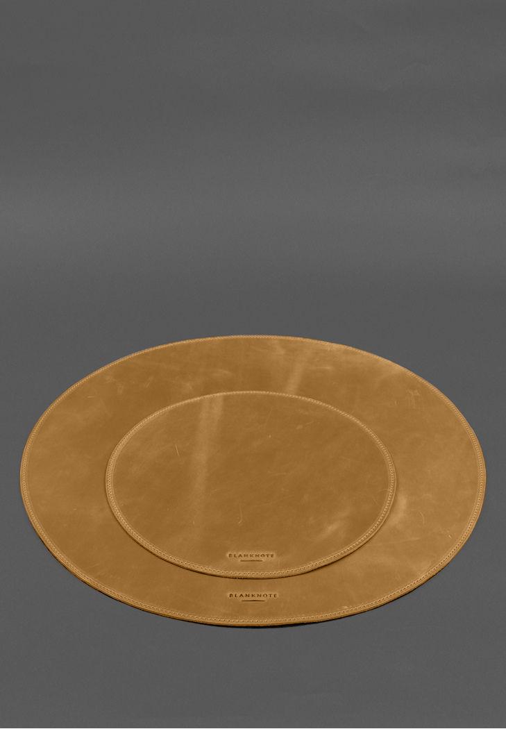 Настольный набор из натуральной кожи 1.2 Crazy Horse Желтый (A-028807) - фото 5