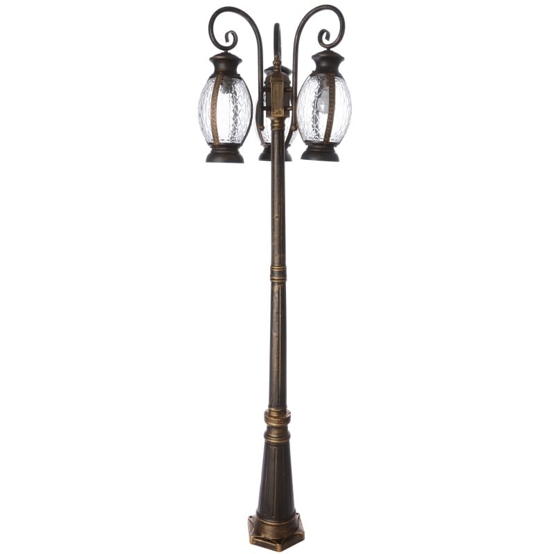 Фонарь уличный Brille GL-99 E-3 DL BK/G (34-054)