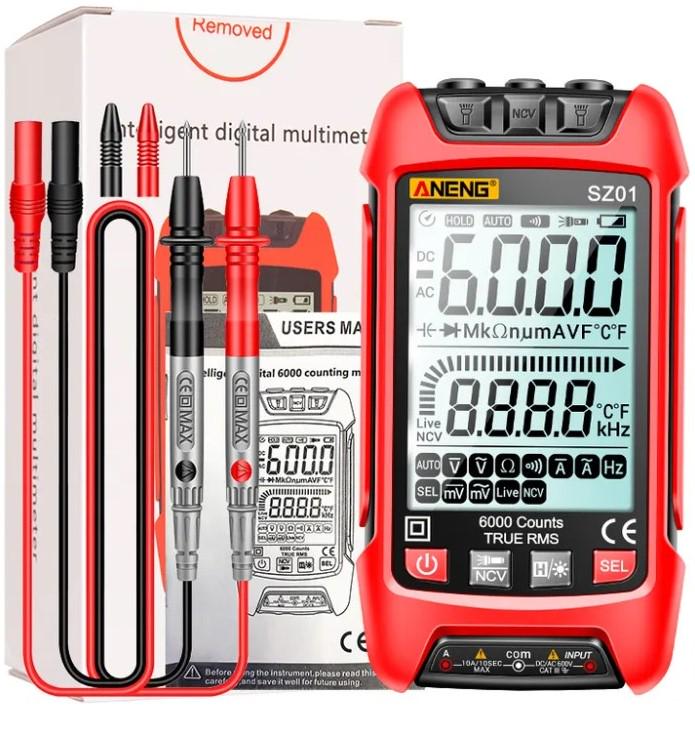 Мультиметр ANENG SZ01 з NVC та ліхтарем Червоний