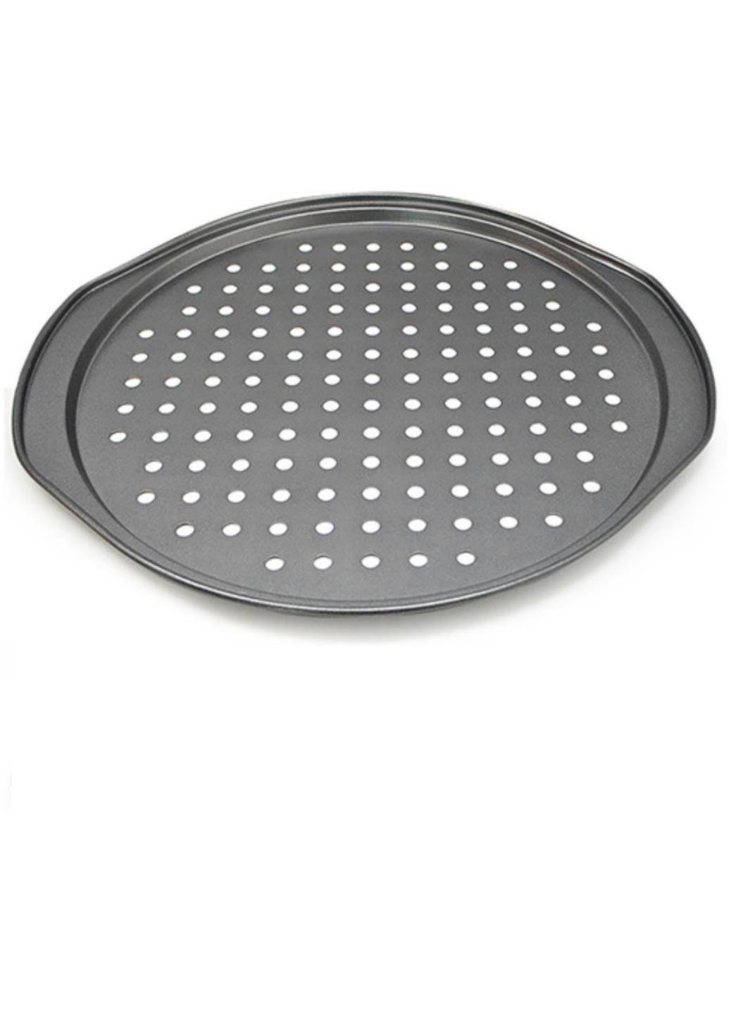 Форма для пиццы с дырочками Proffi Stenson MH-0495 d 33х35,5х1,5 см Черный (MH0495)