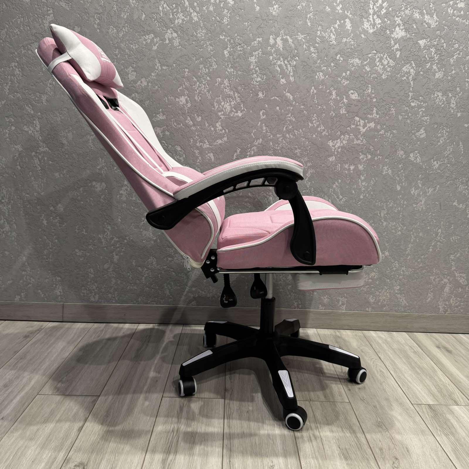 Кресло компьютерное тканевое EC Gaming K40 Розово-белый - фото 2