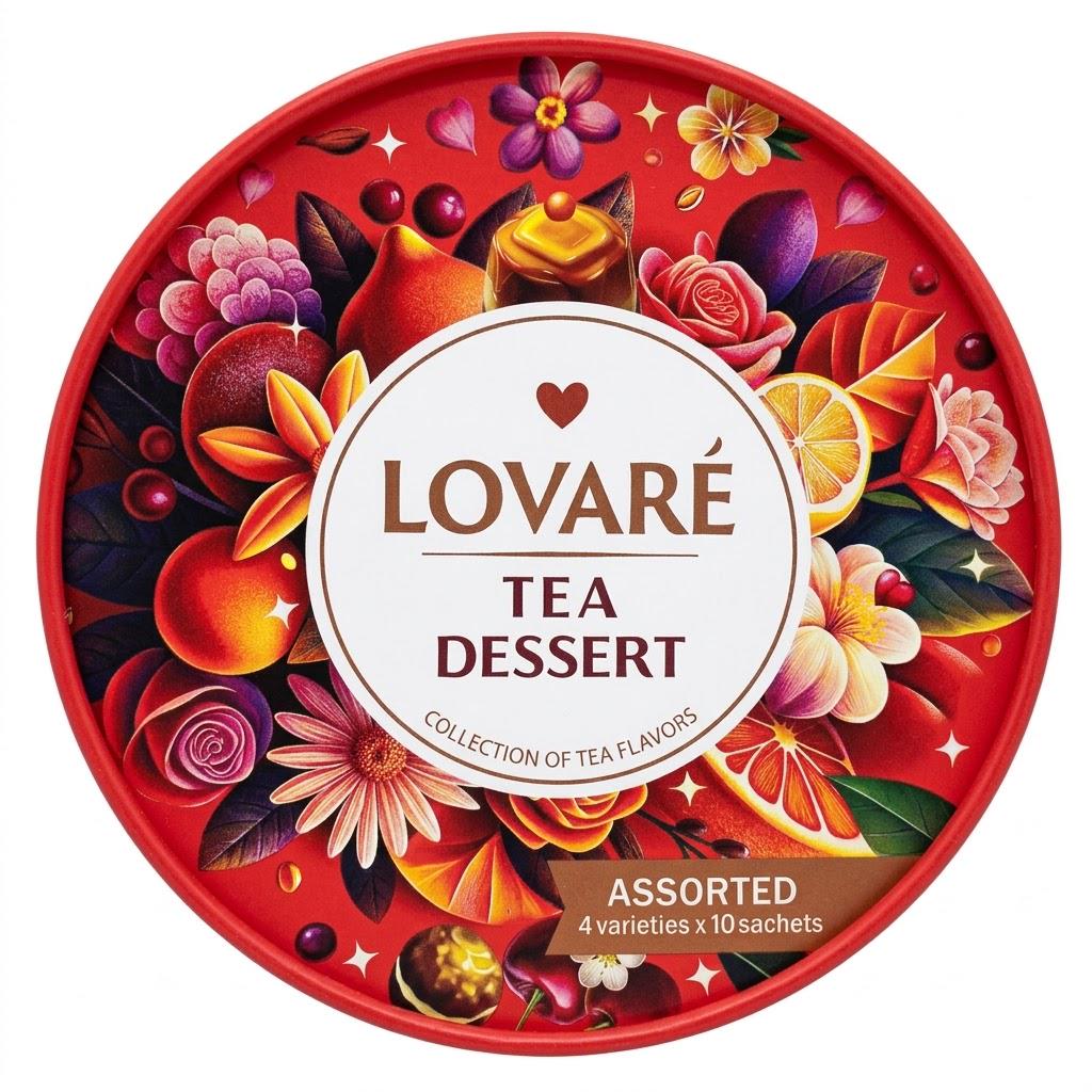 Чай черный Lovare Tea dessert асорти в пакетиках 40 шт Чай черный Lovare Tea dessert асорти в пакетиках 40 шт