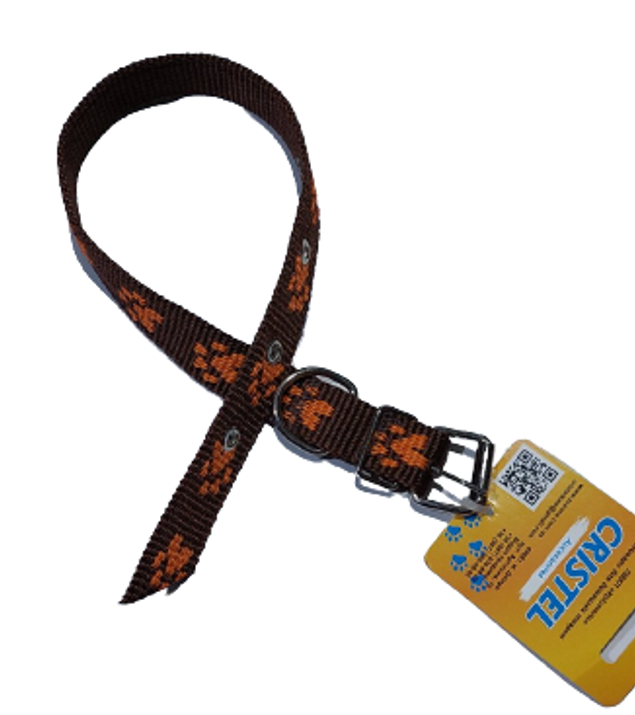 Ошейник для животных капроновый одинарный 20 мм х 50 см Коричневый/Оранжевый (2296441698) - фото 1 Ошейник для животных капроновый одинарный 20 мм х 50 см Коричневый/Оранжевый (2296441698) - фото 1