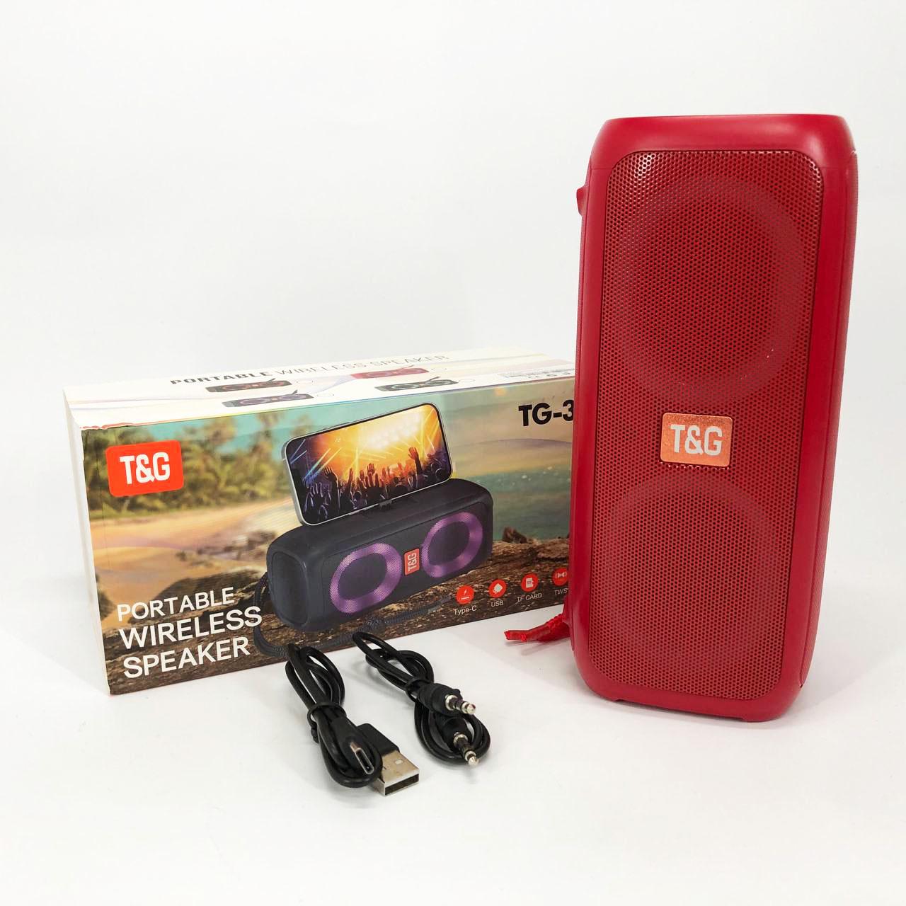 Портативна колонка TG333 2x5W з RGB підсвічуванням Червоний - фото 14