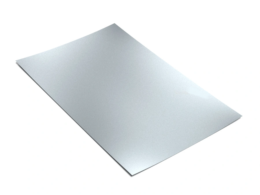 Лист гладкий 1250x2000х0,42 мм RAL9006 Глянцевый