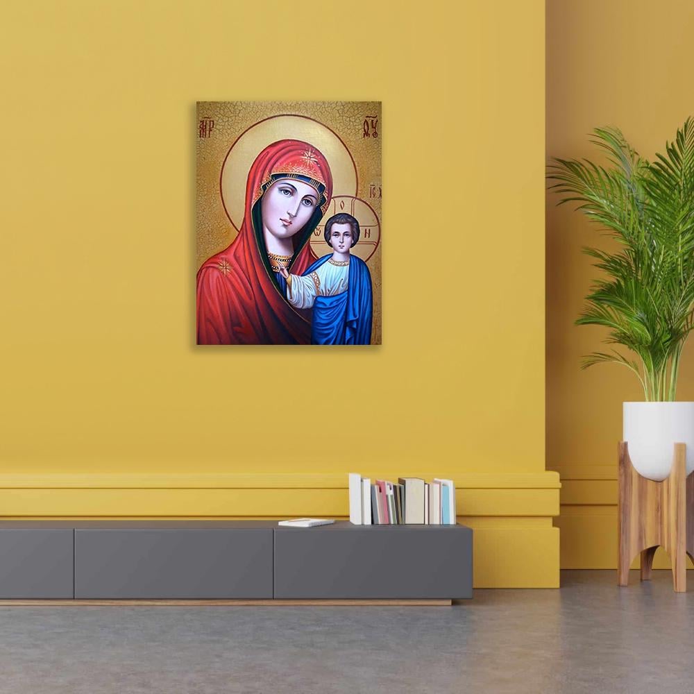 Алмазна мозаїка голограмні стрази SHLab Ікона Божої Матері SHS-27579 30x40 см - фото 2 Алмазна мозаїка голограмні стрази SHLab Ікона Божої Матері SHS-27579 30x40 см - фото 2