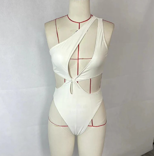 Купальник сплошной на высокой посадке М Белый (2204237643)