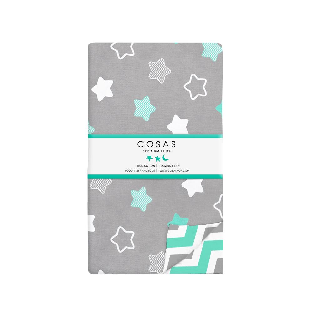 Пододеяльник детский STAR ZIG ZIG 110х140 см GREY MINT