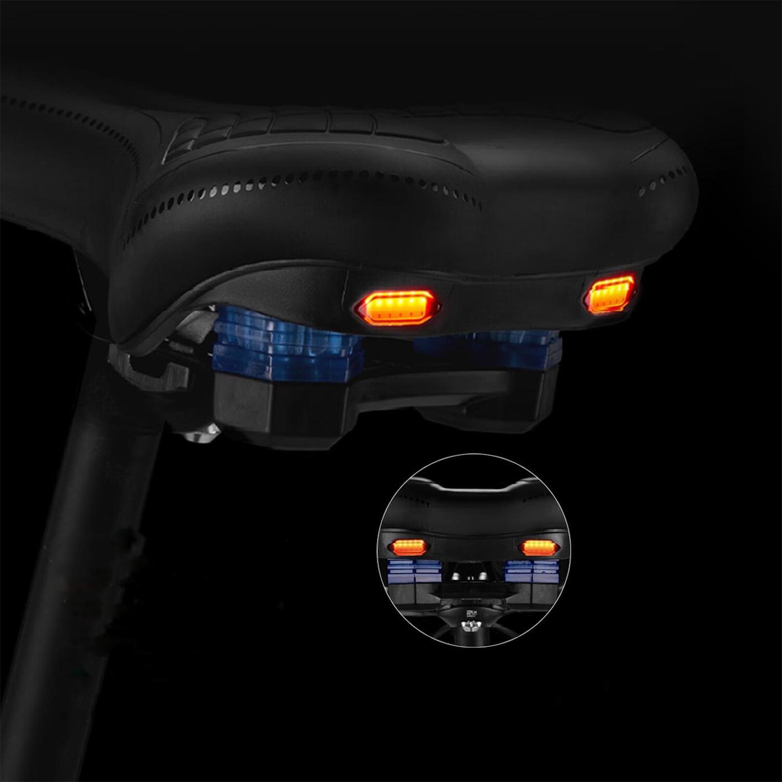 Сідло для велосипеда з блимавкою ергономічне XunTing SAD-9439 Чорний (XT-SAD9439-7018) - фото 2 Сідло для велосипеда з блимавкою ергономічне XunTing SAD-9439 Чорний (XT-SAD9439-7018) - фото 2