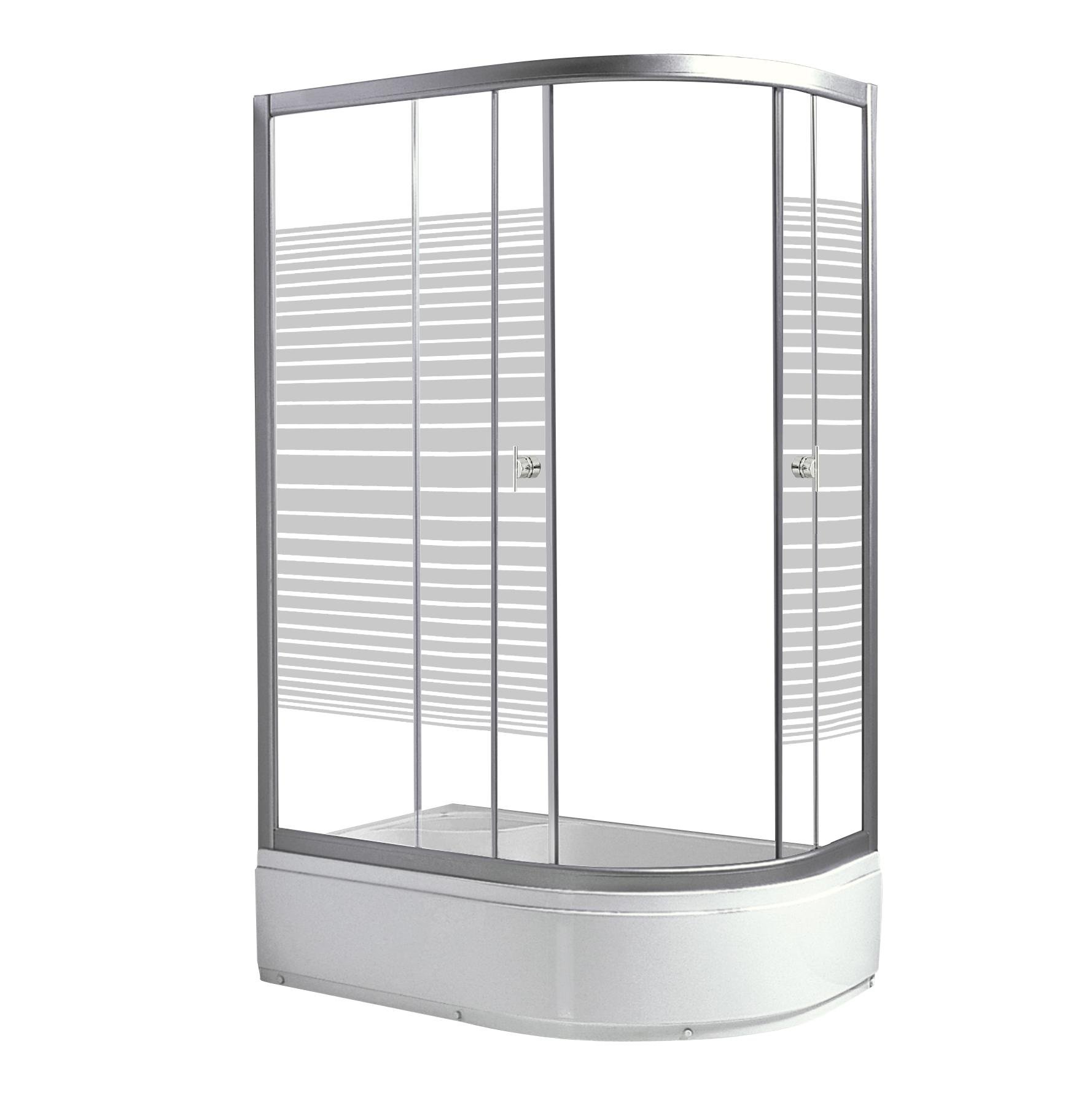 Душевая кабина RJ LUX 120RZ100LiniaL 80x120x203 см Сатин (125642)