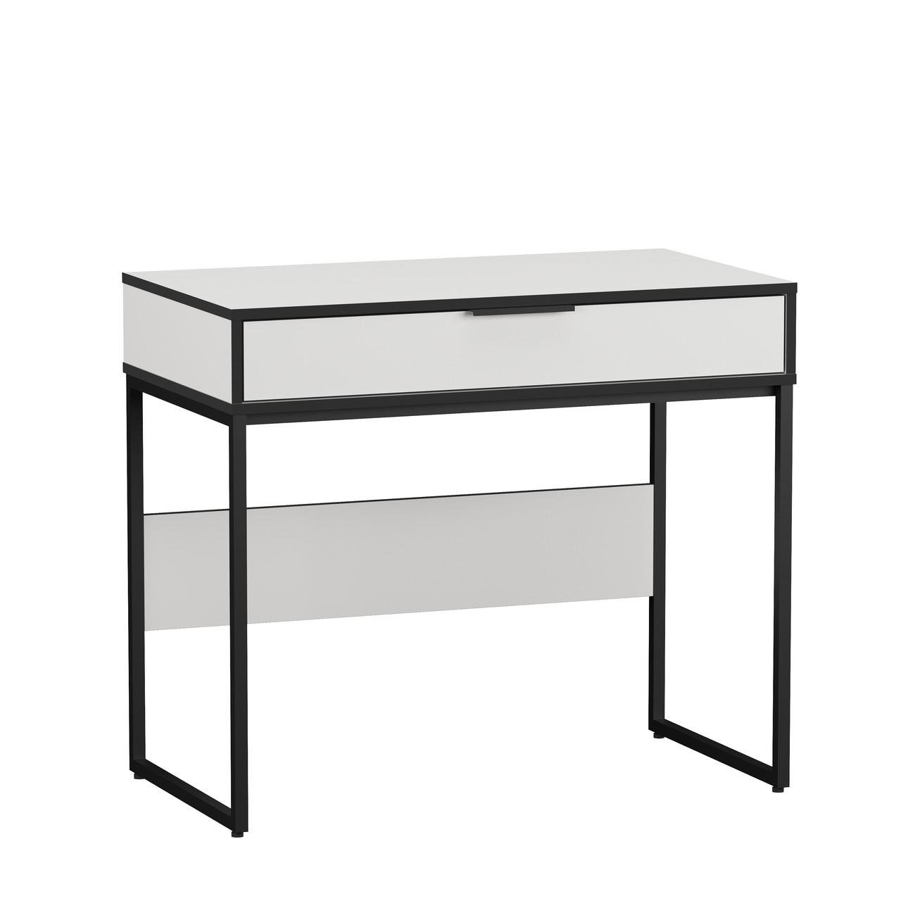 Туалетный столик с 2 выдвижными ящиками на металлических ножках 90х50 см Белый (26551116)