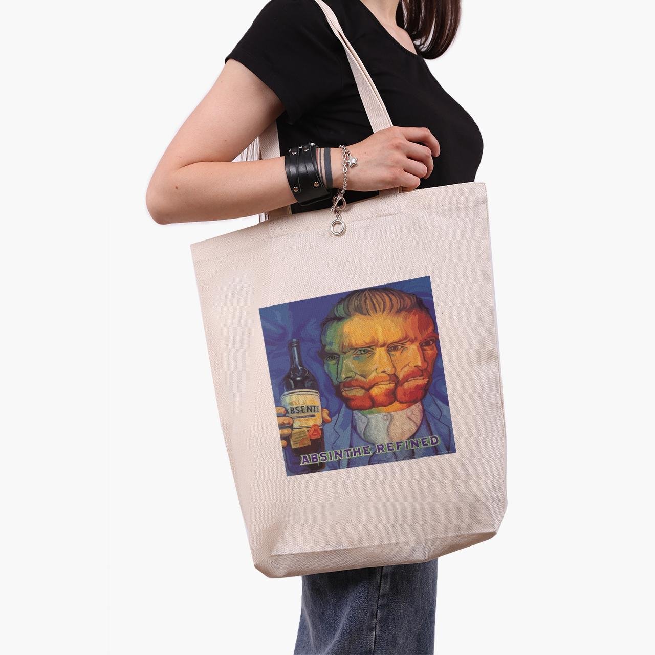 Еко сумка шоппер van Gogh Absine the refined 41x39x8 см Бежевий (9227-2957-WTD)