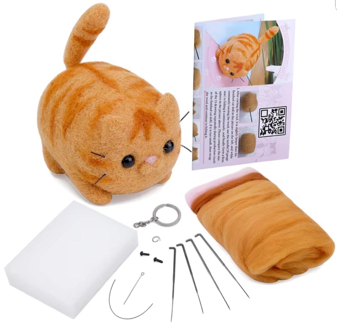 Набор для валяния из шерсти Рыжий кот (2465041888)