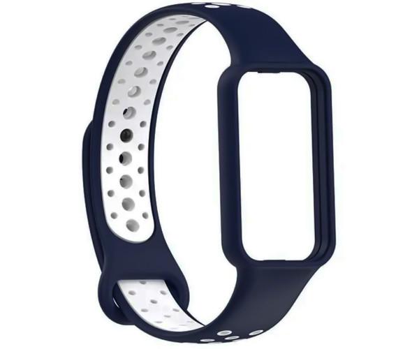 Ремешок Sport Strap для Amazfit Band 7 20 мм Белый/Синий