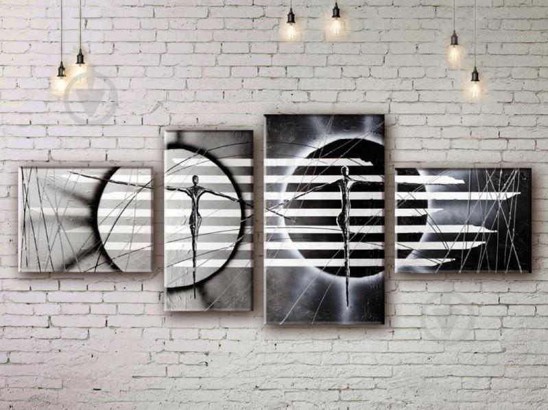 Модульная картина акрилом абстракция ArtStar MKM17_4_063 размер 60 х 135 см