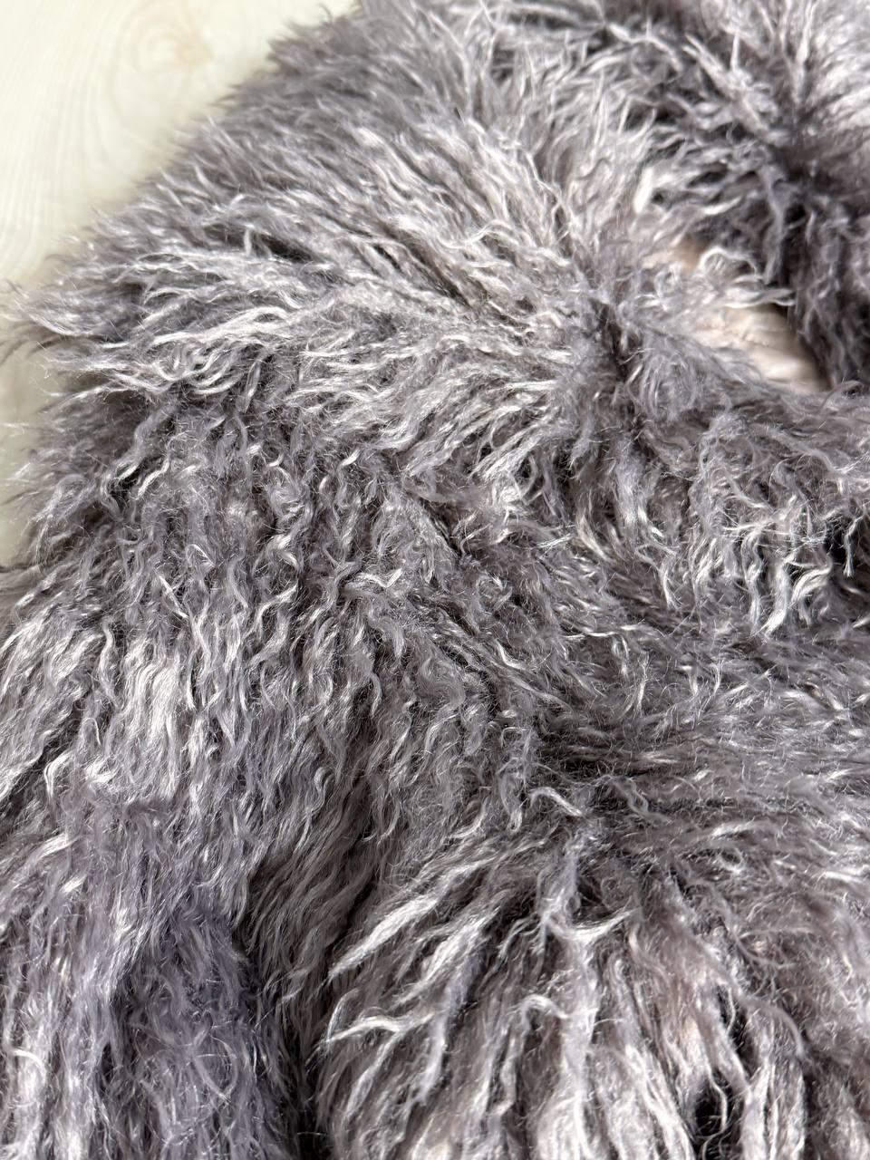 Шуба женская LADY YEP 10018 искусственная под ламу с воротником L Коричневый (5014) - фото 5