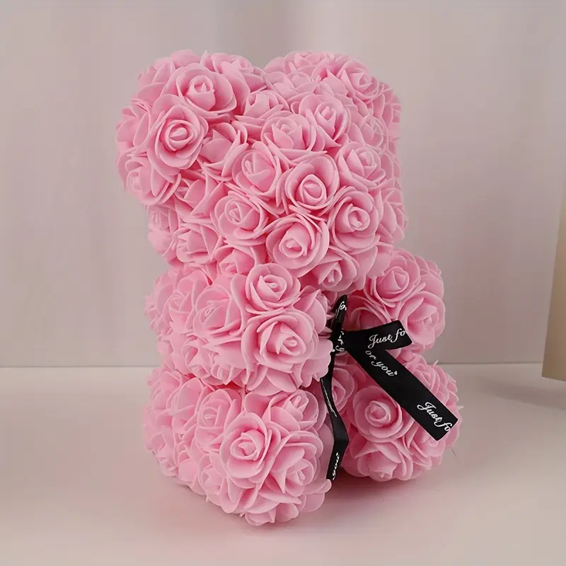 Медведь из 3D роз Teddy Bear 20 см Розовый - фото 2