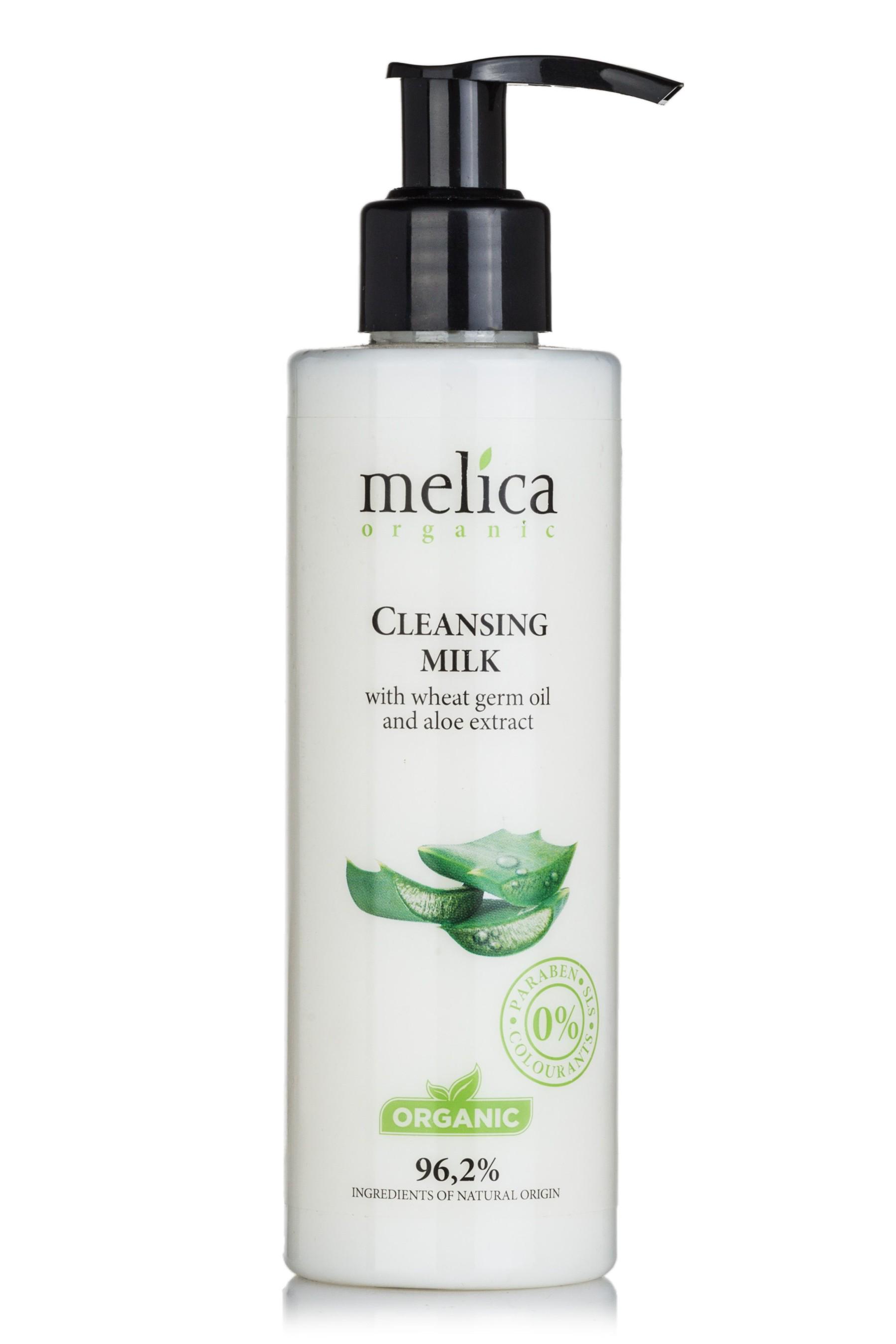 Косметическое молочко Melica Organic с маслом зародышей пшеницы и экстрактом алоэ 200 мл (4770416340712)