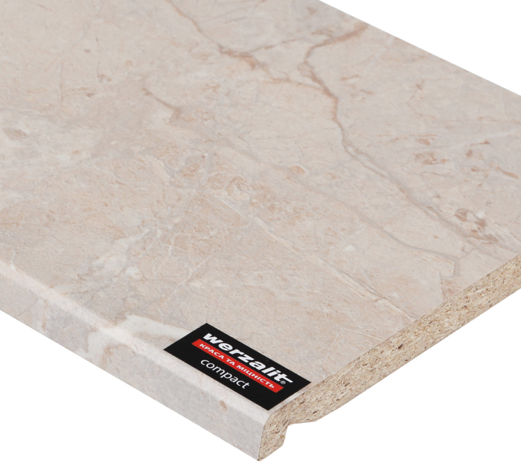 Подоконник WERZALIT Compact деревянный 300 мм Мрамор бежевый (2726067242) - фото 2 Подоконник WERZALIT Compact деревянный 300 мм Мрамор бежевый (2726067242) - фото 2