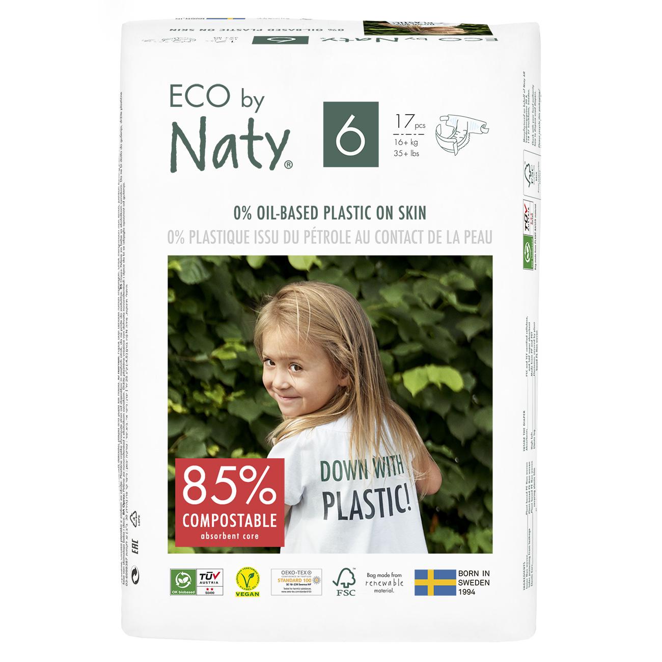 Підгузки органічні Eco by Naty р. 6 16 кг 17 шт. - фото 1