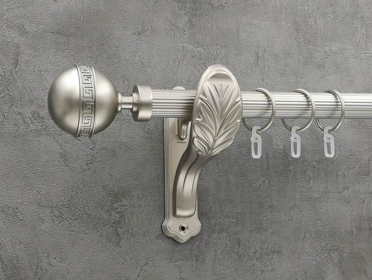 Карниз Quadrum Таврика рифлена штанга одинарний ретро 25 мм 300 см Сатин (272286916)