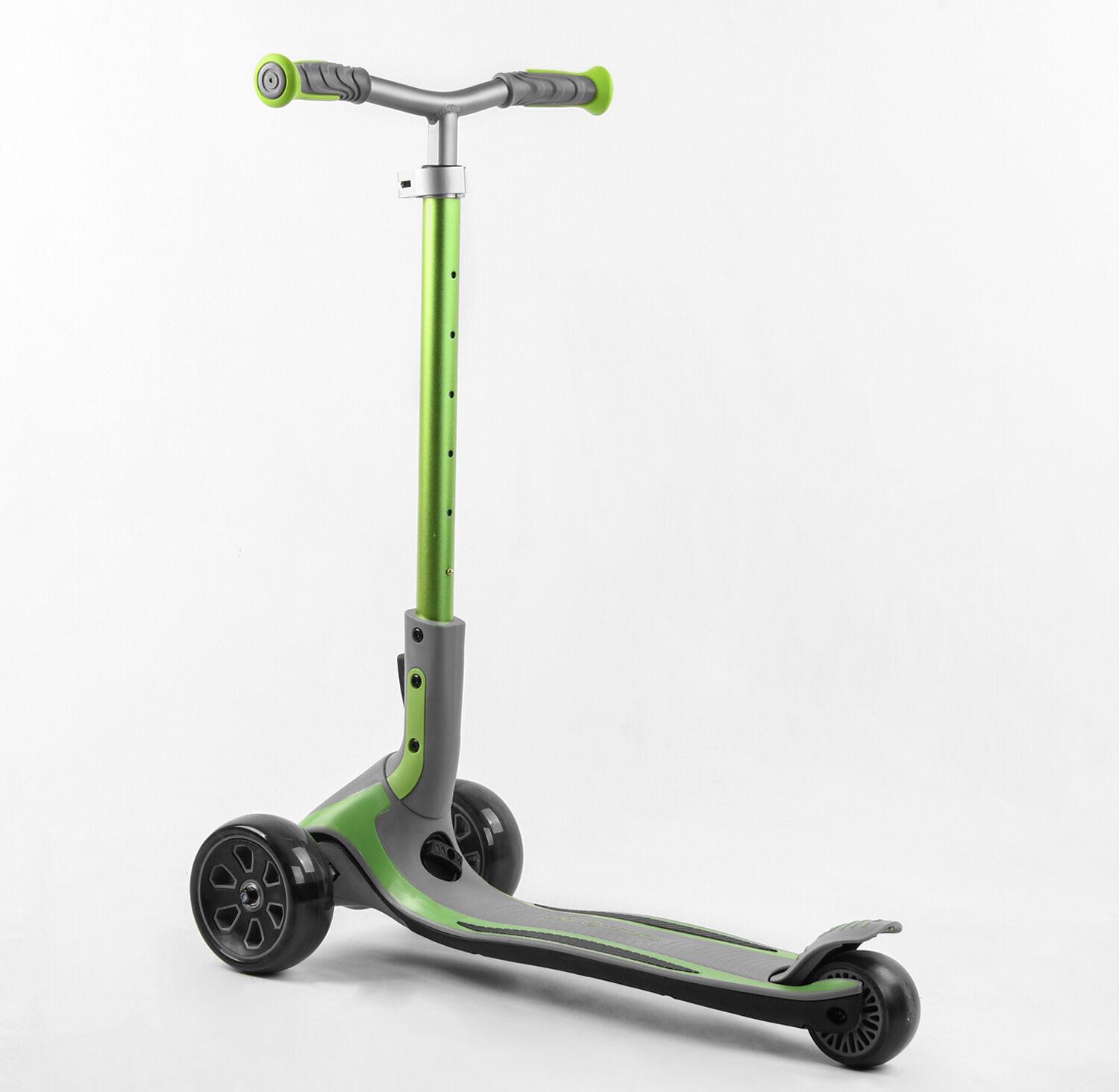 Самокат детский Best Scooter G-32203 MAXI складной алюминиевый руль 3 PU колеса с подсветкой Зеленый (G-32203)