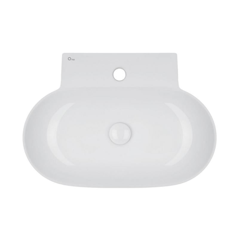 Раковина Qtap Cardinal с донным клапаном 565х400х130 мм White (QT0411K177W)