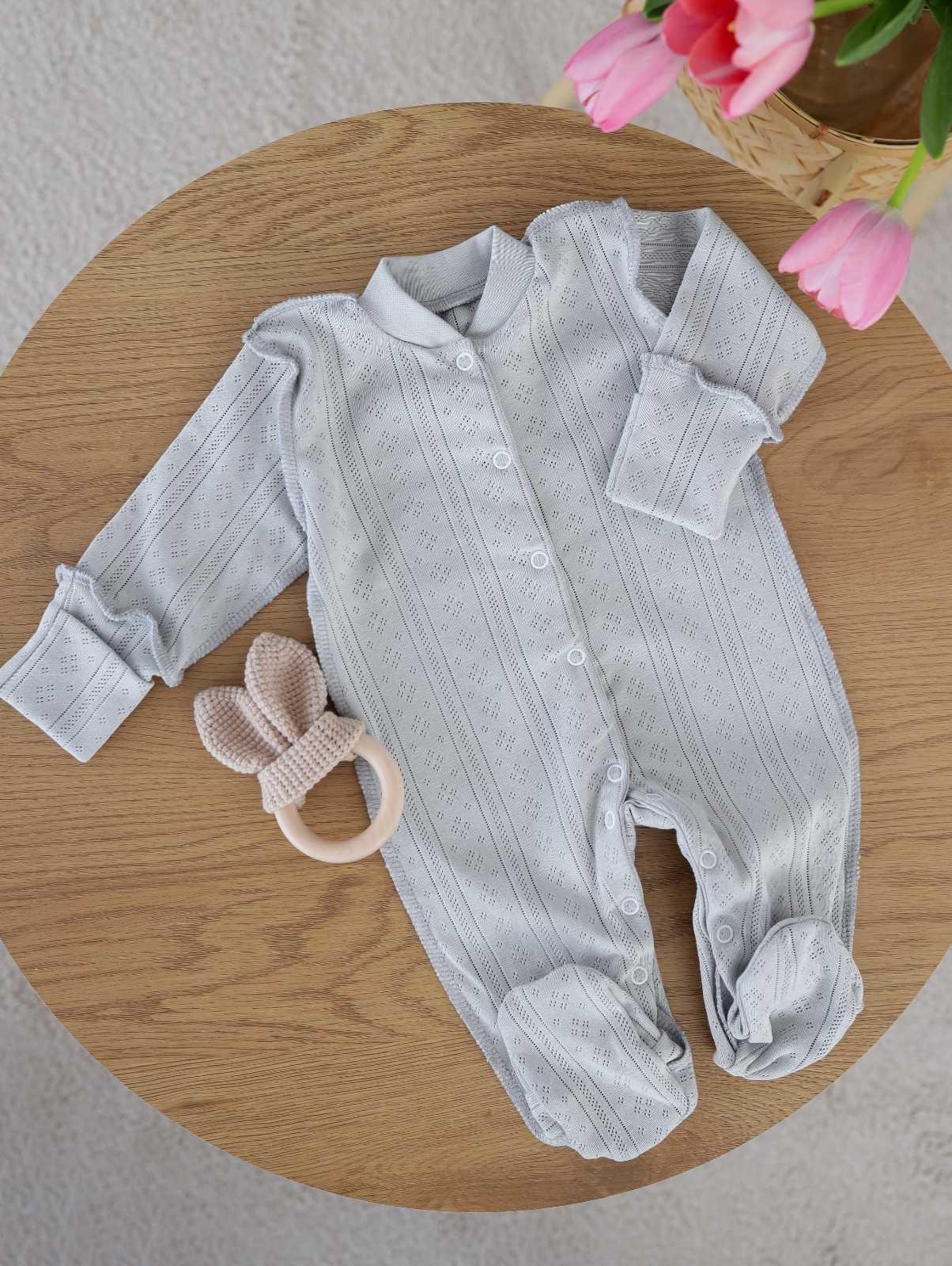 Комбинезон RoyalBaby ажур р. 62 Серый (143863-19285)