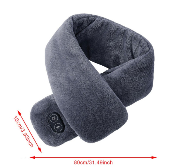 Массажный шарф для шеи SUNROZ Heating Massage Scarf с подогревом Серый (SUN8307) - фото 3